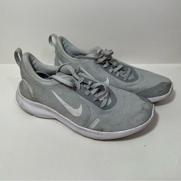 Nike Flex Experience Silver Athletic Running Shoes - Picture 2 of 8